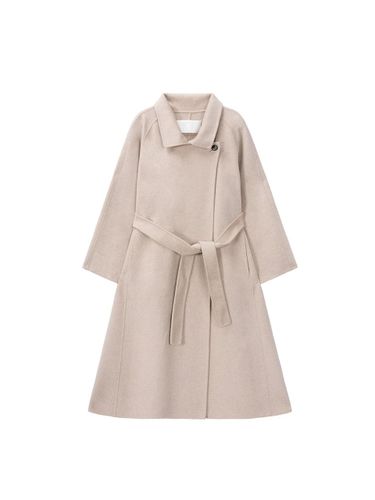 Wool Maxi Long Coat [Beige] - Recur,ecur - Modalova