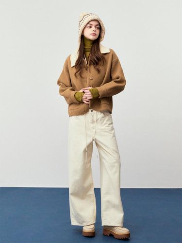 Silver String Cotton Relaxed Fit Pants [IVORY] - koolkitten - Modalova