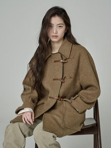 Classic Wool Toggle Coat [Brown] - JULIAPEPE - Modalova