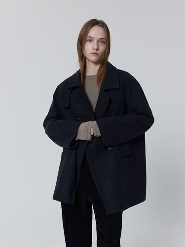 Half Wool Classic Relaxed Fit Coat [Black] - JULIAPEPE - Modalova