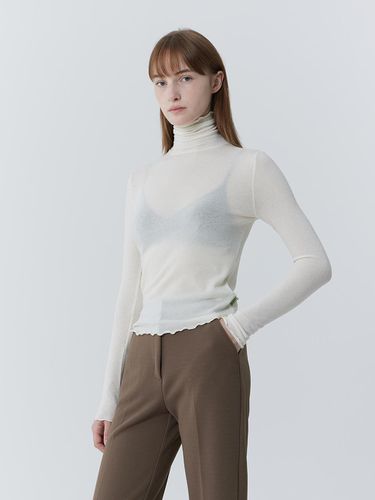 Wave Tencel Wool See-through Tee [Cream] - JULIAPEPE - Modalova