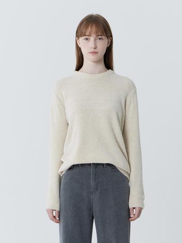 Soft Round Wool Blend Knit [Light Brown] - JULIAPEPE - Modalova