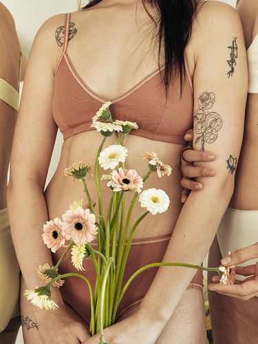 Organic Hookless Comfort Bralette [Blushing Pink] - Vivevive - Modalova