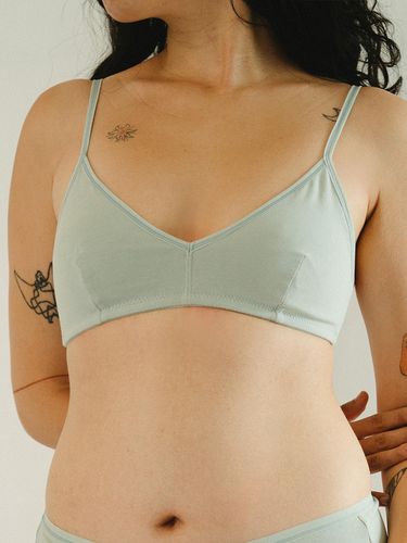 Organic Cotton Hookless Bralette [Emerald Green] - Vivevive - Modalova