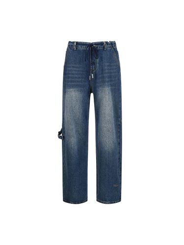 Washed Wide High-Rise Cotton Denim Pants (MJ4WL602) - P_LABEL - Modalova