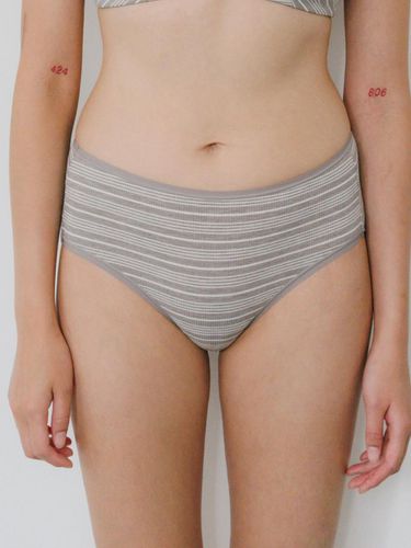 Triple Layer Ribbed Pattern Panty [Cloudy Grey] - Vivevive - Modalova