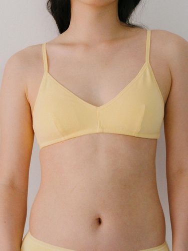 Organic Cotton Hookless Bralette [Yellow] - Vivevive - Modalova