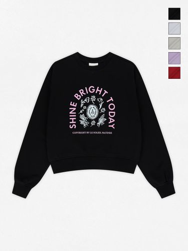 Fleece-lined Floral Graphic Sweat Shirts [] - lesoleilmatinee - Modalova