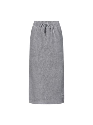 Big Ribbed Cotton-Blend Long Skirt [WHITE] - P_LABEL - Modalova