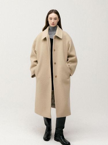 Wool Blend Single Long Oversized Coat [Beige] - LOEIL - Modalova