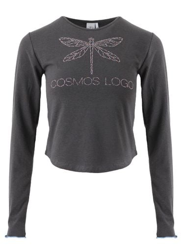 Crystal Embellished Long Sleeve T-shirt [] - PLASMA SPHERE - Modalova