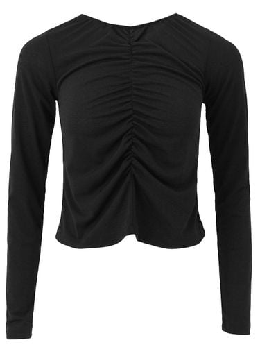 Shirred Stretch Long Sleeve T-shirt [] - PLASMA SPHERE - Modalova