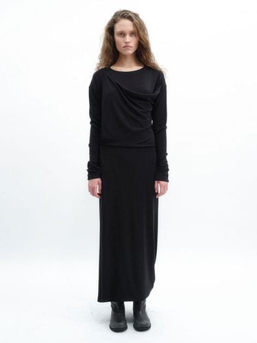 Shirring Double-Layered Wool Blend Dress [] - REPOS - Modalova