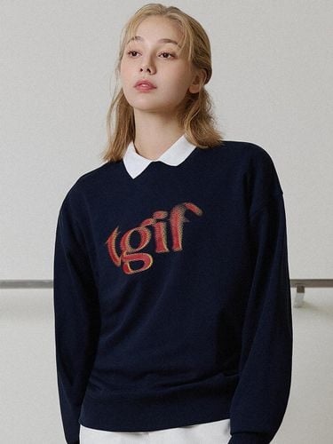 Relaxed Fit Medium Thickness Sweatshirt [Navy] (TGIF) - FREI - Modalova