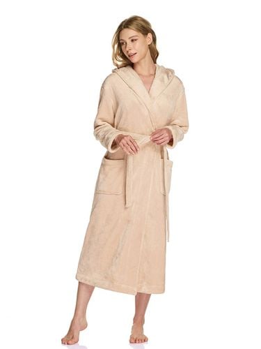 Fur Fleece Hooded Microfiber Sleepwear (WPR520) - CQR - Modalova