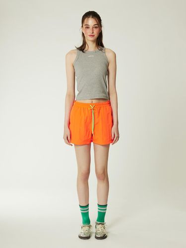 Nylon Loose Fit Mini Shorts [Blue/Grey/Light Green/Light Orange] - ofcoursewhynot - Modalova