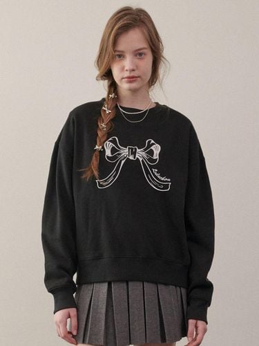 Ribbon Embroidered Cotton Blend Sweatshirt [] - LuluChou - Modalova