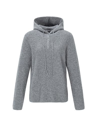 Cashmere 3-Button Hooded Long Sleeve Knit [Gray] - RS9 SEOUL - Modalova