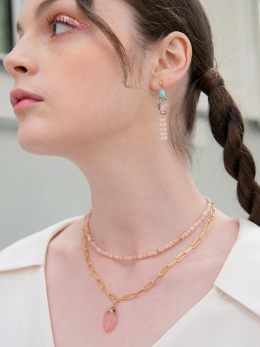 Plated Shell Layered Necklace Set [] - L’OMBRILLANT - Modalova