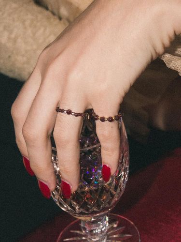 Bordeaux Garnet Gold-plated Ring [Red] - L’OMBRILLANT - Modalova