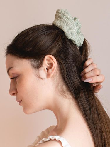 Oversized Italian Premium Scrunchie [GREEN] - L’OMBRILLANT - Modalova