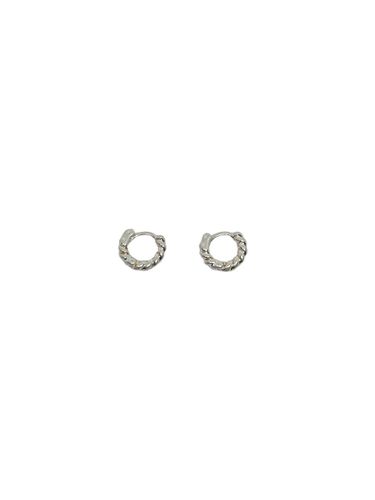 Sterling Silver Knot Hoop Earrings - A BIT MOR - Modalova