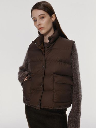 Michelin Down Cotton-Nylon Puffer Vest [Brown] - NOTHING WRITTEN - Modalova