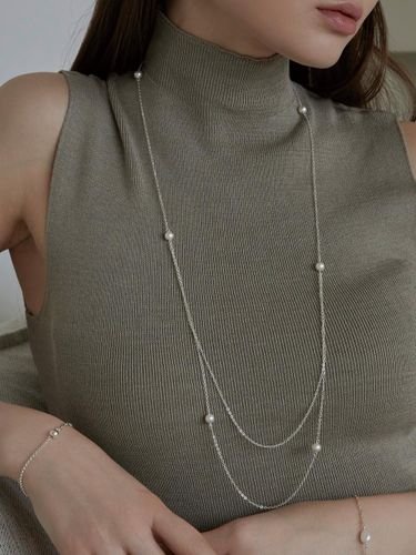 Swarovski Pearl Sterling Long Necklace - dmoment - Modalova