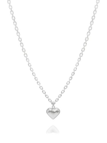 Silver Delicate Heart Necklace - dmoment - Modalova