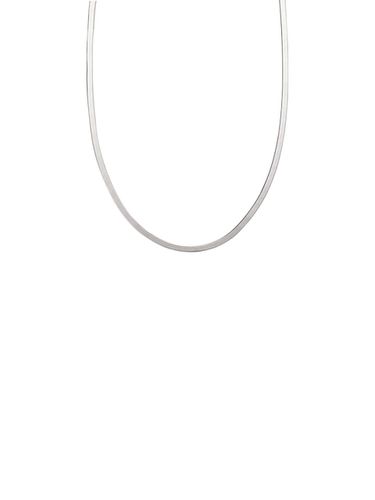 Embossed Texture Sterling Silver Chain Necklace [Silver Beige] (TNDSVW14044M) - Tirr Lirr - Modalova