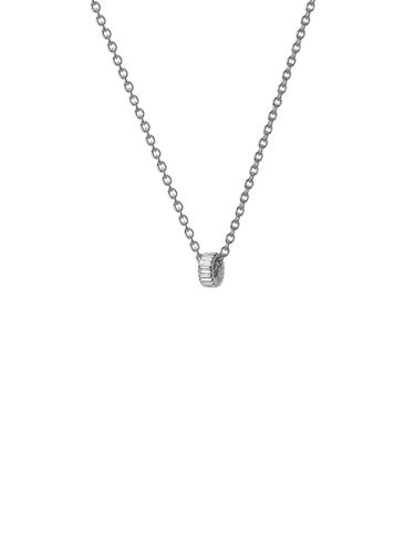 Serrated Point Silver Designer Necklace [Beige] (TNSSVW14041M) - Tirr Lirr - Modalova