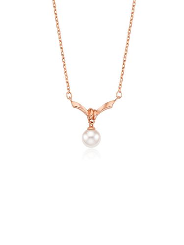 K Pink Gold Pearl Point Angelus Necklace (TNPK4P00269S) - Tirr Lirr - Modalova