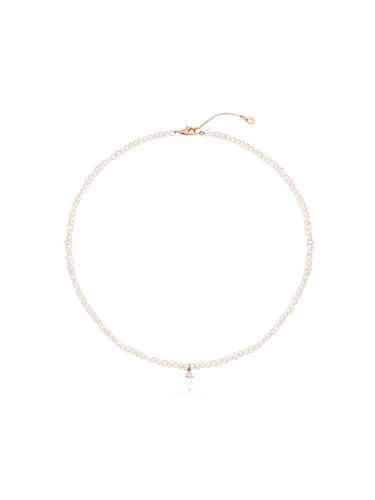 K Pink Gold Pearl Bead Necklace (TNSK4P22064M) - Tirr Lirr - Modalova