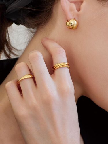 Layered Korean Brass Ring [Gold] - dmoment - Modalova