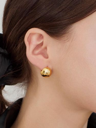 One-Touch Spherical Gold Plated Earrings - dmoment - Modalova