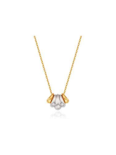 Luminous Point Bloom Silver Combination Necklace (TNTSVC02739S) - Tirr Lirr - Modalova