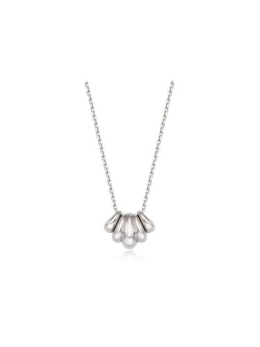 Luminous Bloom 925 Silver Delicate Necklace [Silver beige] (TNTSVW02739S) - Tirr Lirr - Modalova