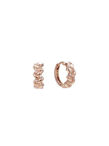 K Pink Gold Cubic Zirconia Stella Iris Earrings (TEJK4P00362M) - Tirr Lirr - Modalova