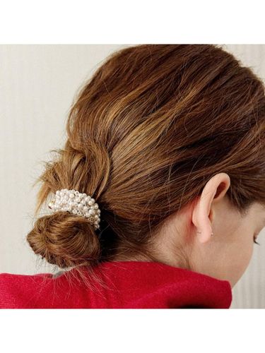 Pearl Crystal Elastic Hair Tie [] - Dana Burton - Modalova