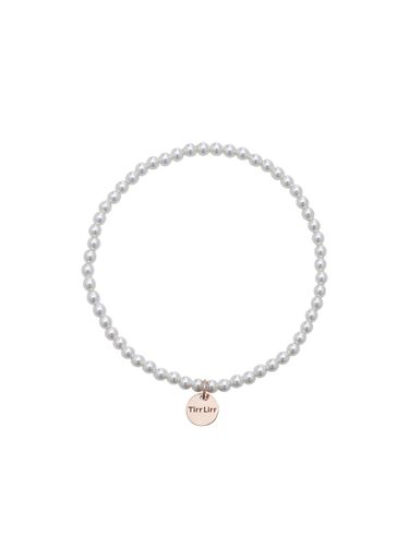 K Pearl Logo Tier Bracelet [Pink Gold] (TBSK4P00160M-NEW) - Tirr Lirr - Modalova