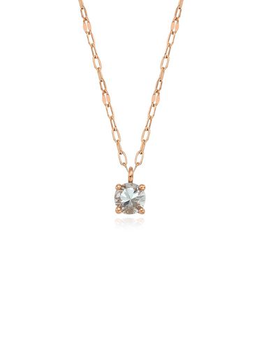 K Pink Gold Sky Blue Topaz Delicate Necklace (TNJK4P00056S) - Tirr Lirr - Modalova