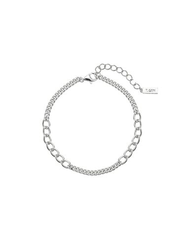 Sterling Silver Double Link Chain Bracelet [Silver Beige] (TBSSVW14059M) - Tirr Lirr - Modalova