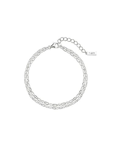 Double-row Art Cutting Chain Bracelet [Silver Beige] (TBSSVW14060M) - Tirr Lirr - Modalova