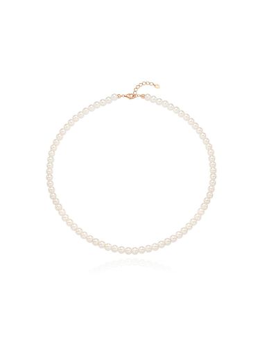 Mm Sterling Silver Classic Pearl Necklace [Silver Pink] (TNSSVP13927M) - Tirr Lirr - Modalova