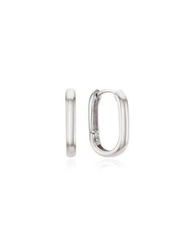 Silver One-Touch Delicate Volume Earrings [Beige] (TESSVW14865) - Tirr Lirr - Modalova