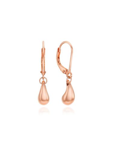 Sterling Silver Round Drop Earrings [Pink] (TESSVP03163) - Tirr Lirr - Modalova