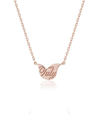 Lettering Dainty 925 Silver Necklace [Pink] (TNSSVP11944S) - Tirr Lirr - Modalova