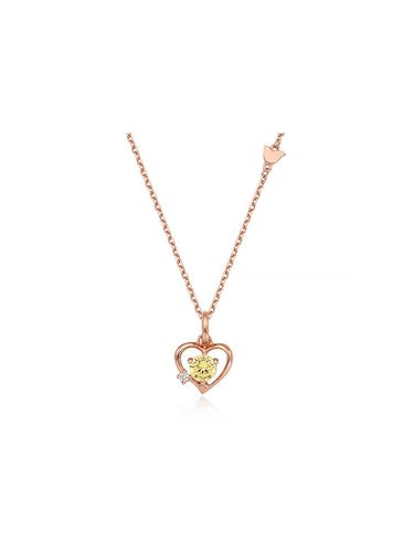 Color Changing Stone Silver Necklace [Pink] (TNSSVP5243M) - Tirr Lirr - Modalova