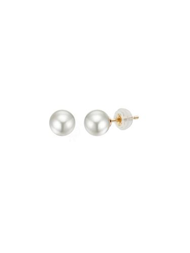 K Gold Shell Pearl 8mm Earrings (TESK4G21089S-8) - Tirr Lirr - Modalova