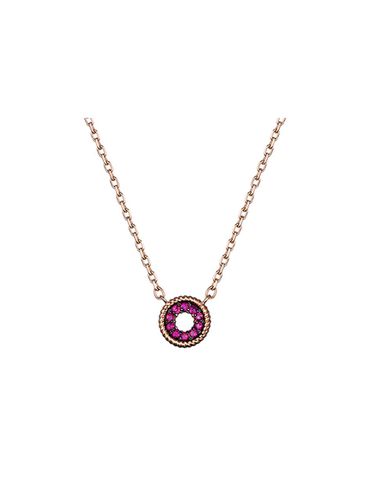 K Pink Gold Ruby Minimalist Necklace (TNSK4P20149M) - Tirr Lirr - Modalova